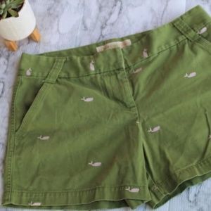 J.CREW Green Whale Shorts